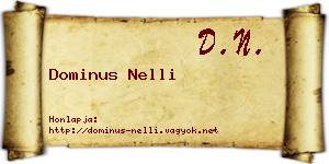 Dominus Nelli névjegykártya